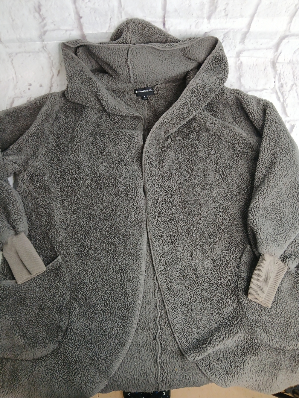 Zenana Outfitters Taupe Sherpa Hoodie Jacket